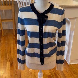 [J.Crew] striped bow tie sweater